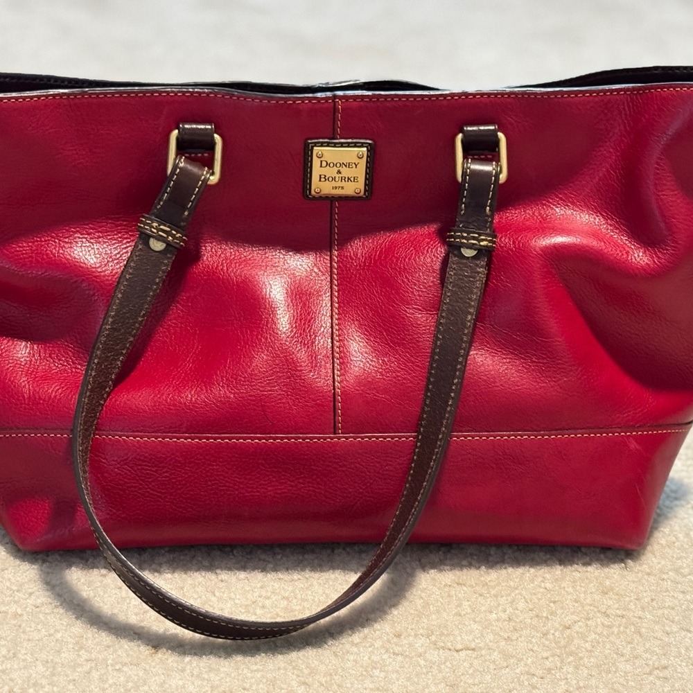 Dooney & Bourke Cherry Red Leather Chelsea Tote Bag